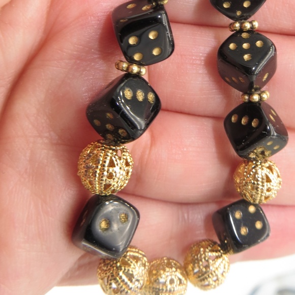 Vintage Jewelry - 14k GF Vintage Dice  Necklace ... Vegas Baby